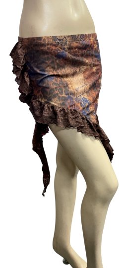 画像2: ストレッチフリルショートスカート☆brown ☆