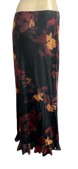 画像3: ストレッチフリルスリットスカート☆orange red flower☆