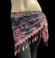 メッシュフラワースカーフ☆black& salmon pink☆