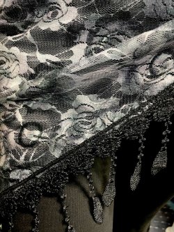 画像2: メッシュフラワースカーフ☆ black &grey☆