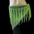 ゴージャスラインストーンストレッチヒップスカーフ☆lime green☆