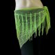ゴージャスラインストーンストレッチヒップスカーフ☆lime green☆