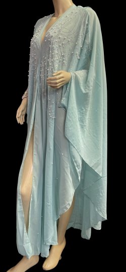 画像3: フーデットキラキラパールカバードレス☆Mint green ☆