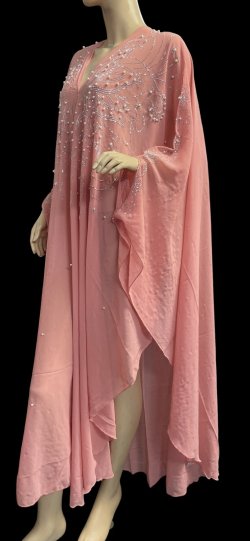 画像3: フーデットキラキラパールカバードレス☆salmon  pink ☆