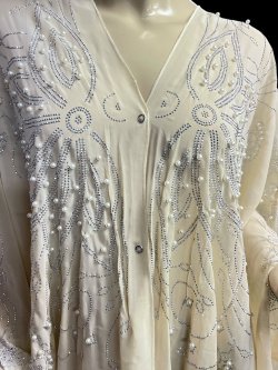 画像2: フーデットキラキラパールカバードレス☆white cream ☆