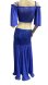 画像4: スパンコールストレッチチョリ＆スカートセット☆royal blue ☆ (4)