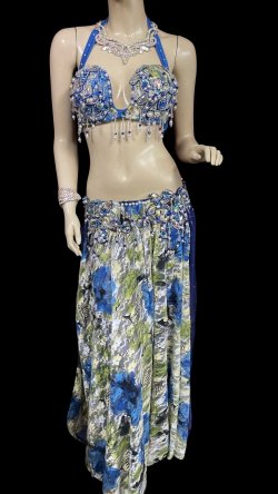画像1: エジプトオリエンタルコスチューム☆blue lace ethnic ☆