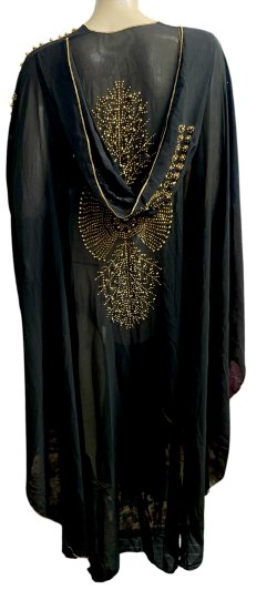 画像4: フーデットキラキラパールカバードレス☆ Black gold rhinestone ☆