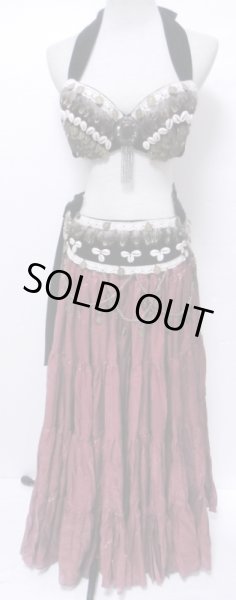 画像2: トライバルブラ&ベルトセット☆ロマンティックフェザーシェル☆ (2)