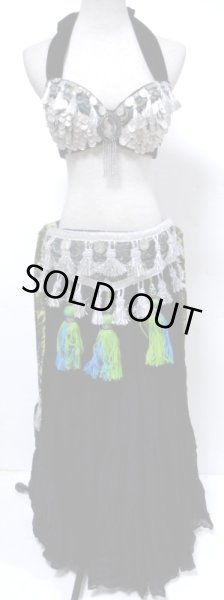 画像2: トライバルブラ&ベルトセット☆トルコワーズモスタッセル☆ (2)