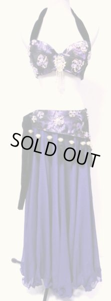 画像2: ブラ＆ベルトセット☆シルキーオリエンタルフリンジ☆パープル (2)