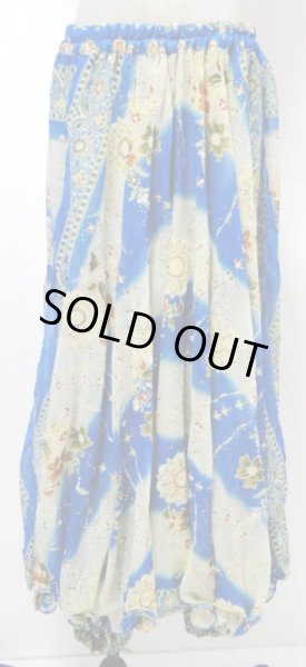 画像1: オリエンタルシフォンパンツスカート☆ブルー☆ (1)