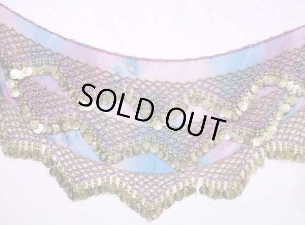 画像2: シフォンプリントチョリ＆ヒップスカーフ☆ロマンティックブルーフラワー☆ (2)