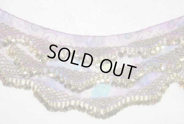 画像2: プリントシフォンチョリ＆ヒップスカーフ☆スウィートパステルラベンダー☆ (2)