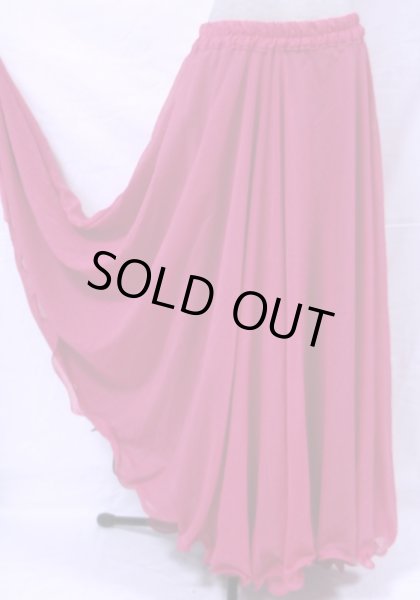画像2: ダブルリバーシブルシフォンスカート☆チェリーピンク＆アズキ☆ (2)