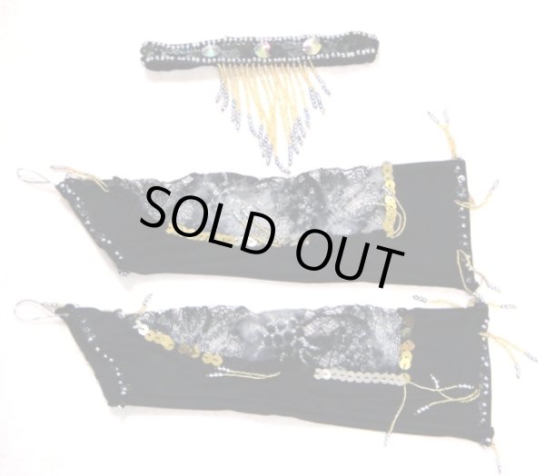 画像4: reasonable オリエンタルコスチューム☆lacy beads fringe☆ブラック (4)