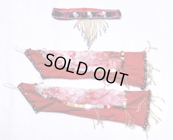 画像4: reasonable オリエンタルコスチューム☆lacy beads fringe☆レッド (4)