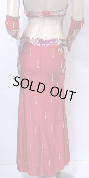 画像2: reasonable オリエンタルコスチューム☆lacy beads fringe☆レッド (2)