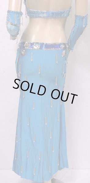 画像2: reasonable オリエンタルコスチューム☆lacy beads fringe☆スカイブルー (2)