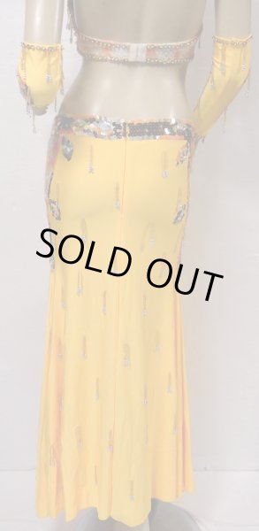 画像2: reasonable オリエンタルコスチューム☆lacy beads fringe☆イエロー (2)