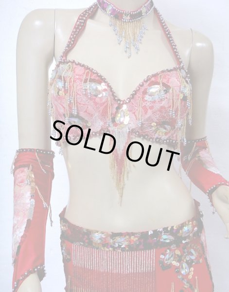 画像3: reasonable オリエンタルコスチューム☆lacy beads fringe☆レッド (3)