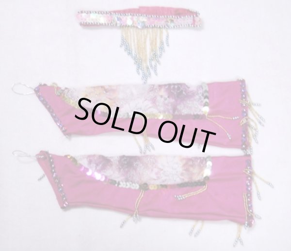 画像4: reasonable オリエンタルコスチューム☆lacy beads fringe☆ピンク (4)