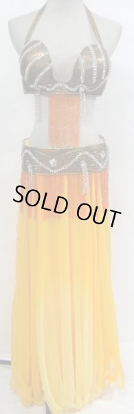 画像2: エジプト製ブラ＆ベルトセット☆ゴールドジュエルライン☆ (2)