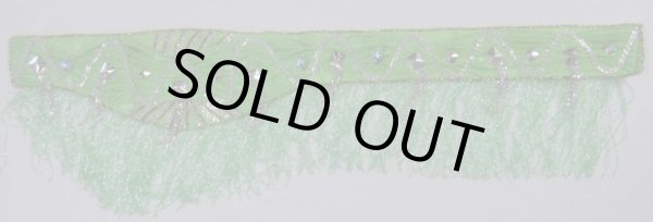 画像3: エジプト製ブラ&ベルトセット☆ライムグリーンジュエルライン☆ (3)