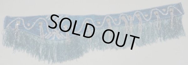 画像3: エジプト製ブラ&ベルトセット☆スカイブルージュエルライン☆ (3)