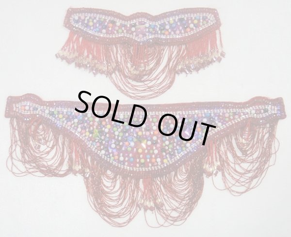 画像3: エジプト製ブラ＆ベルトセット☆レッドビーズフェスタ☆ (3)