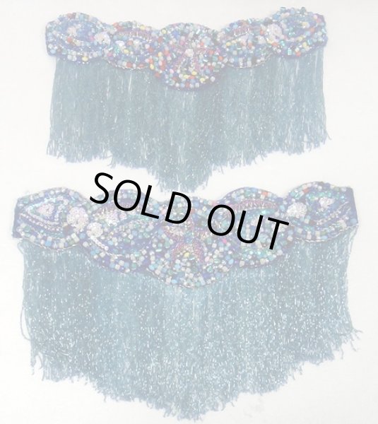 画像3: エジプト製ブラ＆ベルトセット☆ブルーオーシャンビーズ☆ (3)