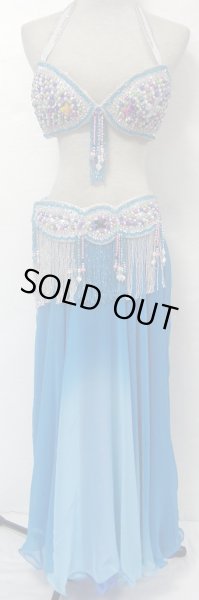 画像2: エジプト製ブラ＆ベルトセット☆ホワイトスカイビーズフェスタ☆ (2)