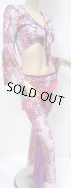 画像2: チョリ＆パンツ&ヒップスカーフセット☆スタイリッシュレース☆ローズピンク (2)