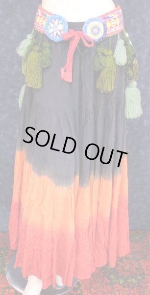 画像2: トライバルタッセルベルト☆グリーングラデーション☆ (2)