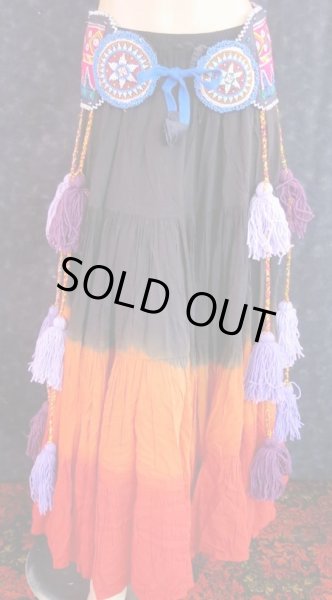 画像2: トライバルタッセルベルト☆パープルグラデーション☆ (2)