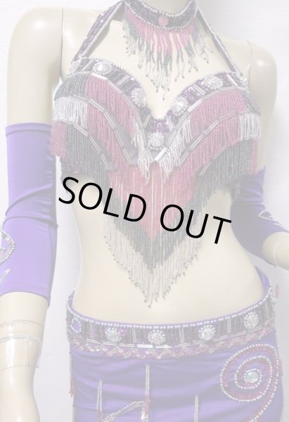 画像3: reasonable オリエンタルコスチューム☆noble beads fringe☆パープル (3)