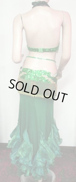 画像2: reasonable オリエンタルコスチューム☆volume bottom chandelier☆グリーン (2)
