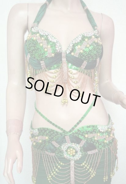 画像3: reasonable オリエンタルコスチューム☆volume bottom chandelier☆グリーン (3)