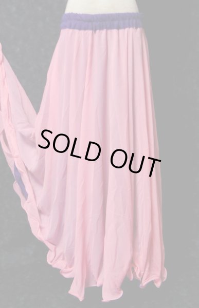 画像2: ダブルリバーシブルシフォンスカート☆パープル&ベビーピンク☆ (2)