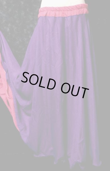 画像2: ダブルリバーシブルシフォンスカート☆チェリーピンク＆パープル☆ (2)