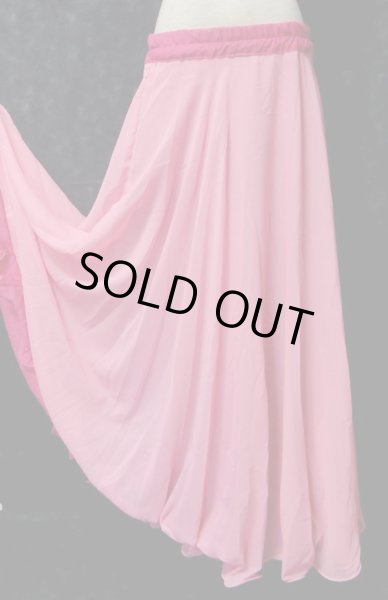 画像2: ダブルリバーシブルシフォンスカート☆チェリーピンク&ベビーピンク☆ (2)