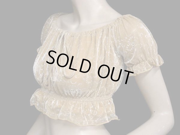 画像2: ストレッチチョリ☆シャイニーパフスリーブ☆キャラメルベージュ (2)