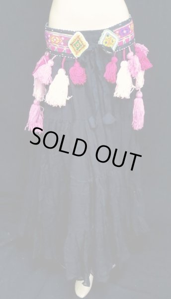 画像2: トライバルタッセルベルト☆ピンクグラデーションII☆ (2)