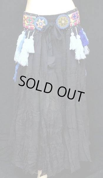 画像2: トライバルタッセルベルト☆ブルーグラデーション☆ (2)