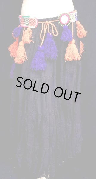 画像2: トライバルタッセルベルト☆オレンジ×ロイヤルブルー☆ (2)