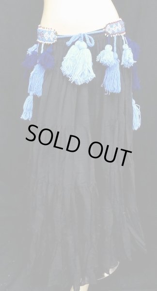 画像2: トライバルタッセルベルト☆ブルーグラデーションIII☆ (2)