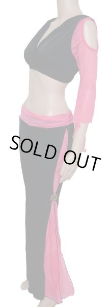 画像2: チョリ&パンツセット☆シフォンスリーブベルト☆フューシャピンク (2)