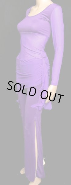 画像2: チョリ&パンツ&ヒップスカーフセット☆メッシュカバー☆パープル (2)