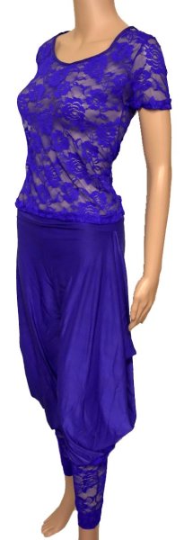 画像2: ♥HANAN♥チョリ&パンツセット/サルエルロイヤルブルー (2)