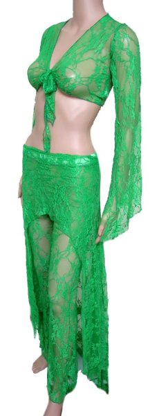 画像2: ♥HANAN♥チョリ&パンツセット/レース3ピースセット/ライムグリーン (2)